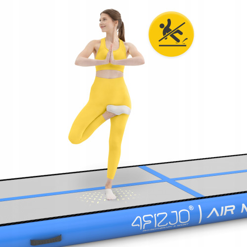  Мат гимнастический надувной 4FIZJO Air Track Mat 300 x 100 x 15 cм White/Blue (P-5907739311771) - фото №6